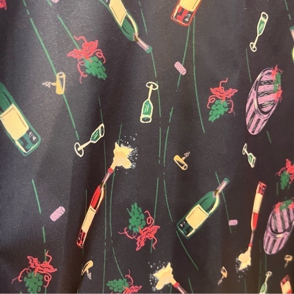 Lindy Bop 50’s Pinup Dress Fit & Flare Sweetheart Neckline Blue Wine Party Sz 4 - Picture 9 of 10